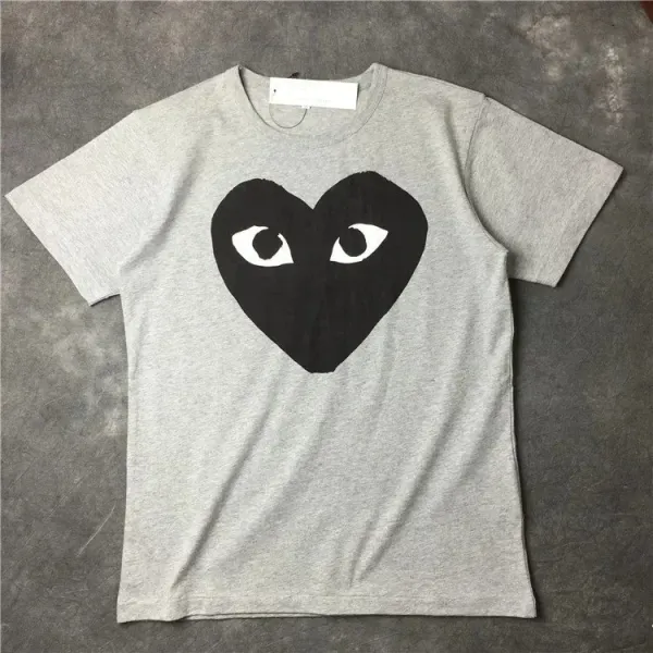 Play Comme des Garçons Heart Eyes Gray T-Shirt - 1