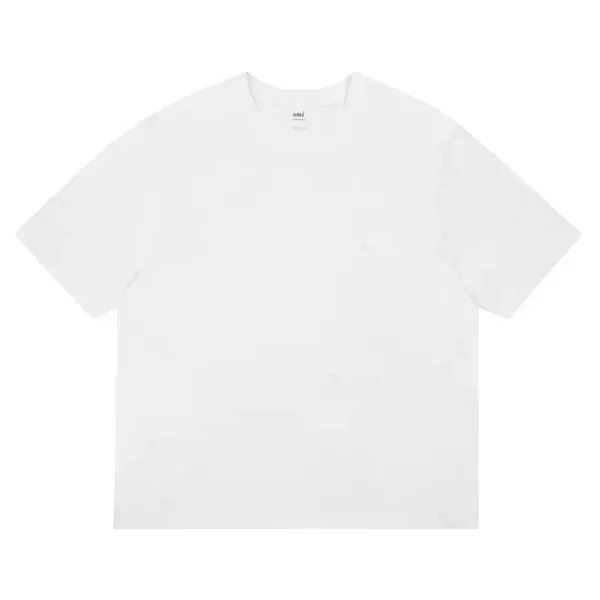 AMI Paris Oversized Crewneck T-Shirt White - 1