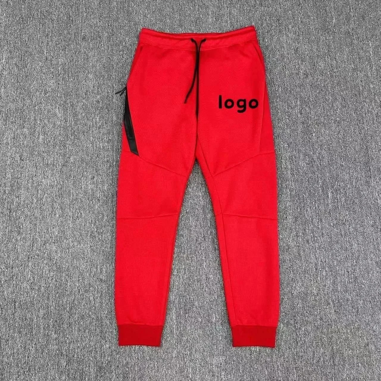Design Logo Print Red Joggers