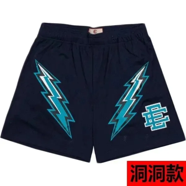 GRA Lightning Bolt Mesh Shorts Navy - 1