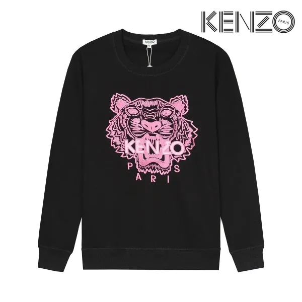 Kenzo Tiger Embroidered Black Sweatshirt - 1