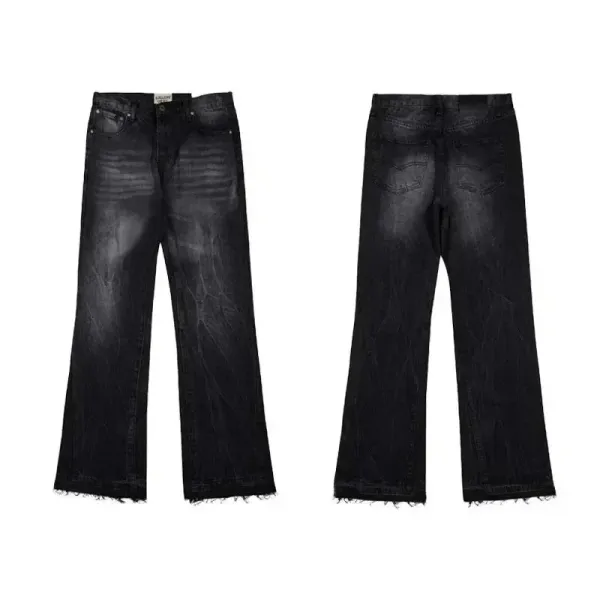 Gallery Dept. Distressed Black Wide-Leg Jeans - 1