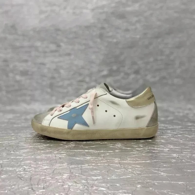 Golden Goose Superstar Light Blue Star White Sneakers - 1