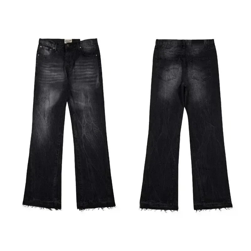 Gallery Dept. Distressed Black Wide-Leg Jeans