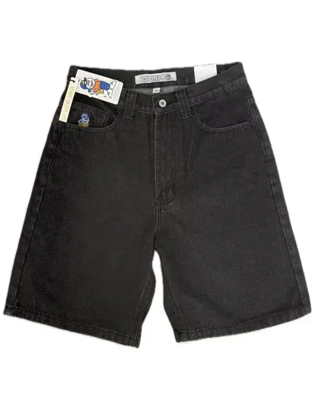 Bear Skate Co. x Fv Denim Black Raw Hem Denim Shorts - 1