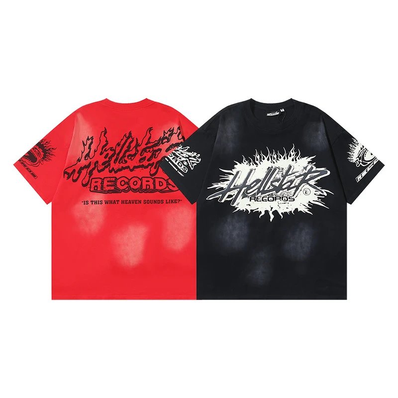 Hellstar Flame Star Graphic Oversized T-Shirt Black - 15