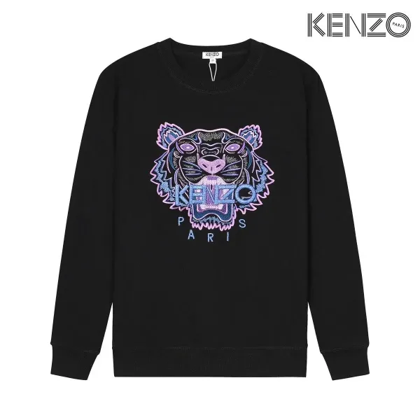 Kenzo Tiger Embroidered Black Sweatshirt - 1