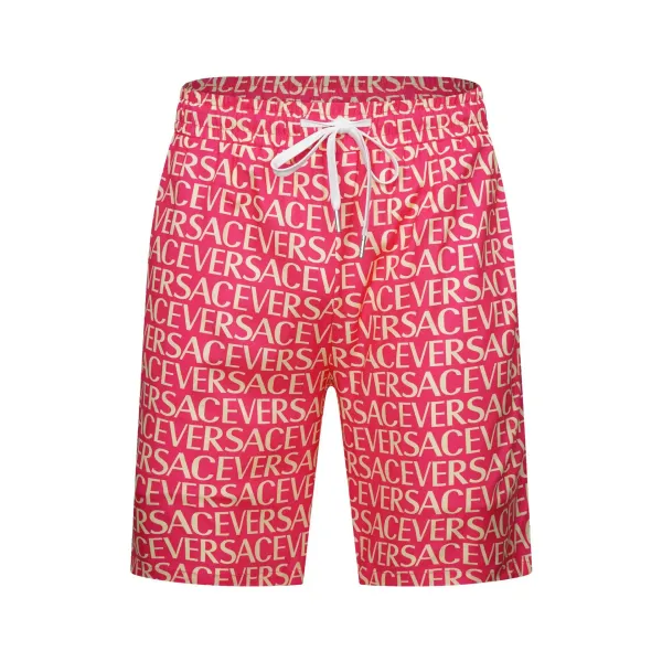 Versace All-Over Logo Print Swim Shorts Pink - 1