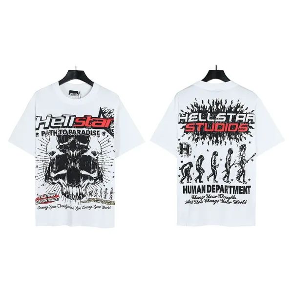Hellstar Studios Path To Paradise Graphic T-Shirt White - 1
