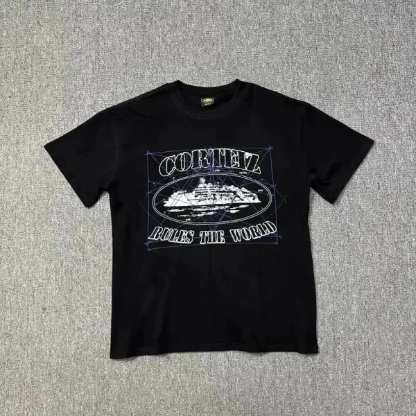 Corteiz UFO Print Black T-Shirt - 8