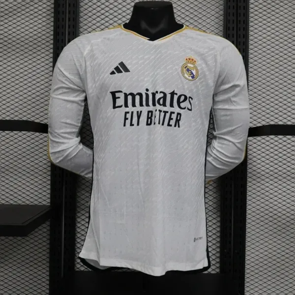 Real Madrid x Adidas 2023/24 Away Long-Sleeve Jersey White - 1