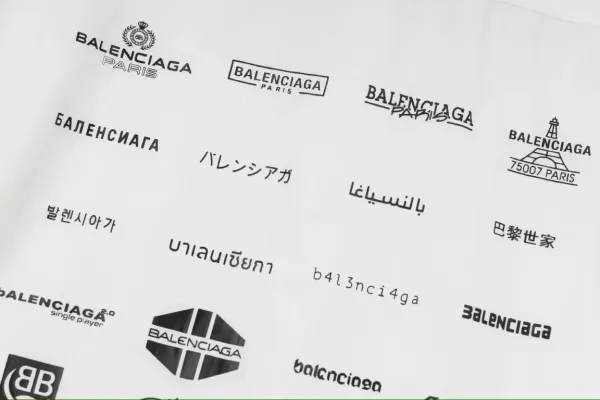 Balenciaga Logo Graffiti Print Black Shirt - 11