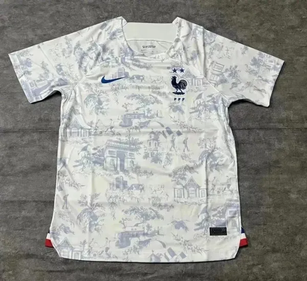 Nike France National Team 2024 Toile de Jouy Away Jersey White - 1