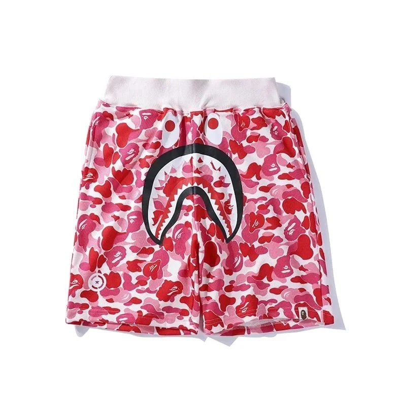 A Bathing Ape Shark Camo Shorts Black Multicolor - 5