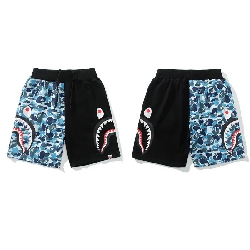 A Bathing Ape Shark Camo Split Shorts Multicolor - 1