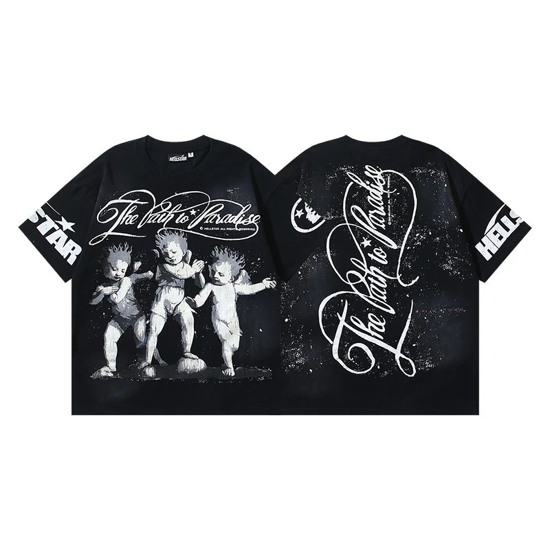 Hellstar Flame Star Graphic Oversized T-Shirt Black - 27