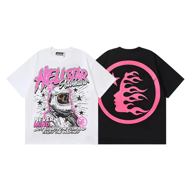Hellstar Flame Star Graphic Oversized T-Shirt Black - 35