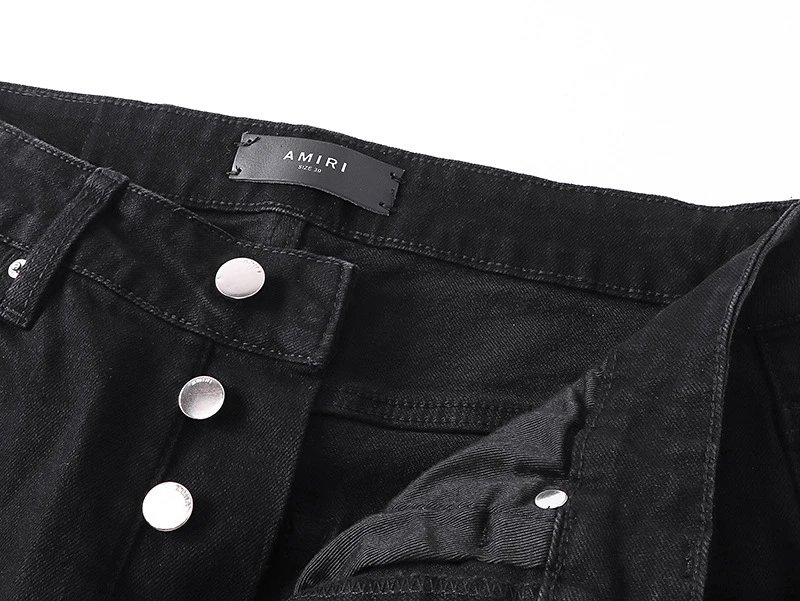 Amiri Logo Patchwork Black Jeans - 17