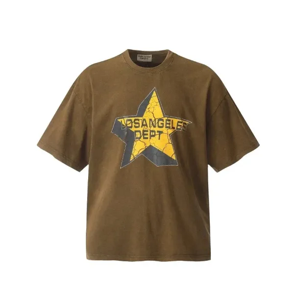 Gallery Dept Los Angeles Star Brown T-Shirt - 1