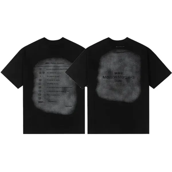 Maison Margiela MM6 Ghost Print Black T-Shirt - 1