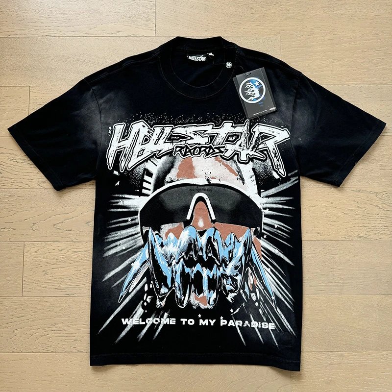 Hellstar Flame Star Graphic Oversized T-Shirt Black - 49