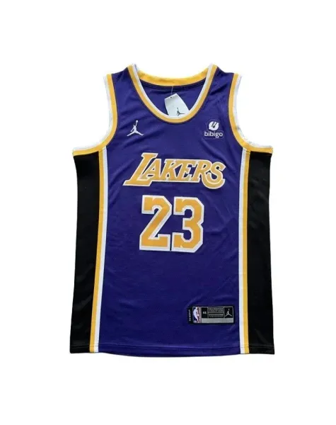Air Jordan x Los Angeles Lakers LeBron James #23 Icon Edition Jersey Purple - 1
