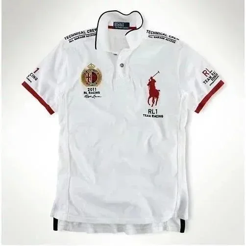 Ralph Lauren RL1 Team Racing White Polo Shirt - 1