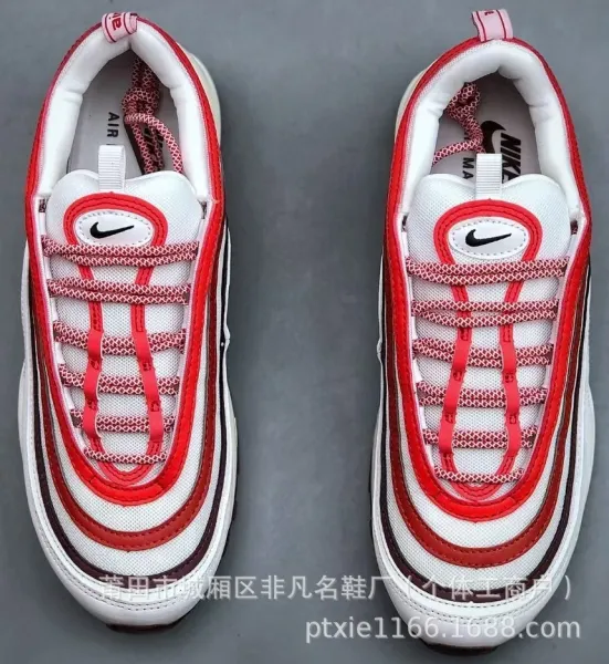 Nike Air Max 97 White Red Sneakers - 1