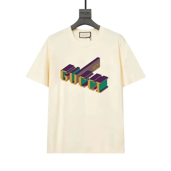 Gucci Lightning Logo Print White T-Shirt - 5