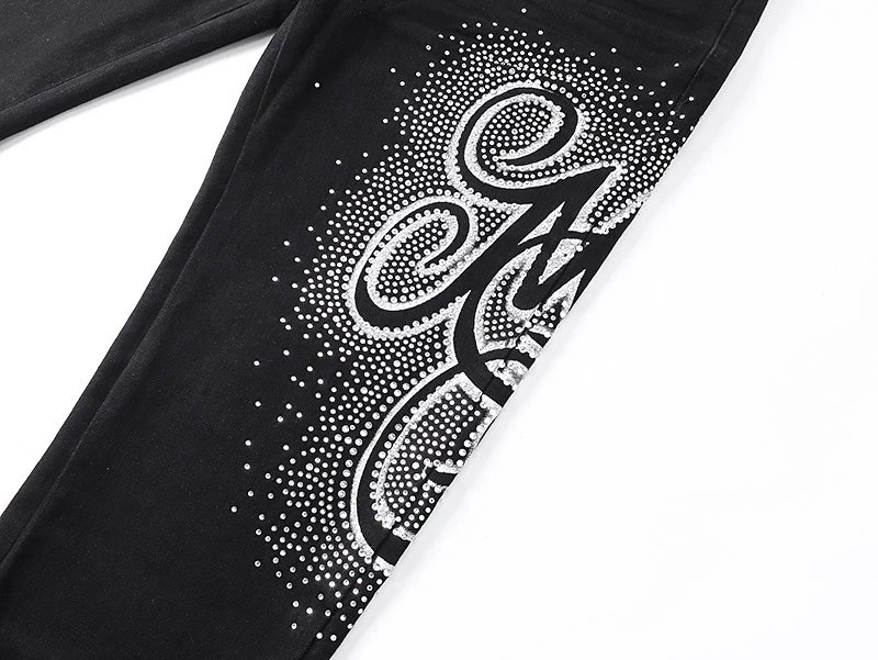 Amiri Logo Patchwork Black Jeans - 22