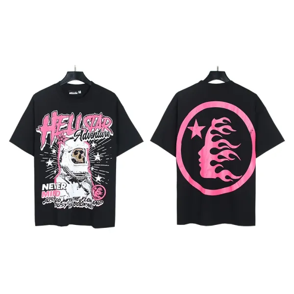 Hellstar Adventure Pink Flame Astronaut T-Shirt - 1