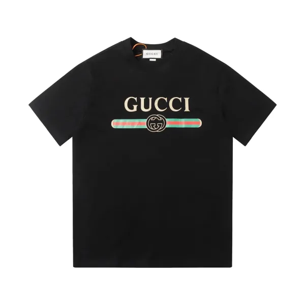 Gucci Logo Print Black T-Shirt - 1
