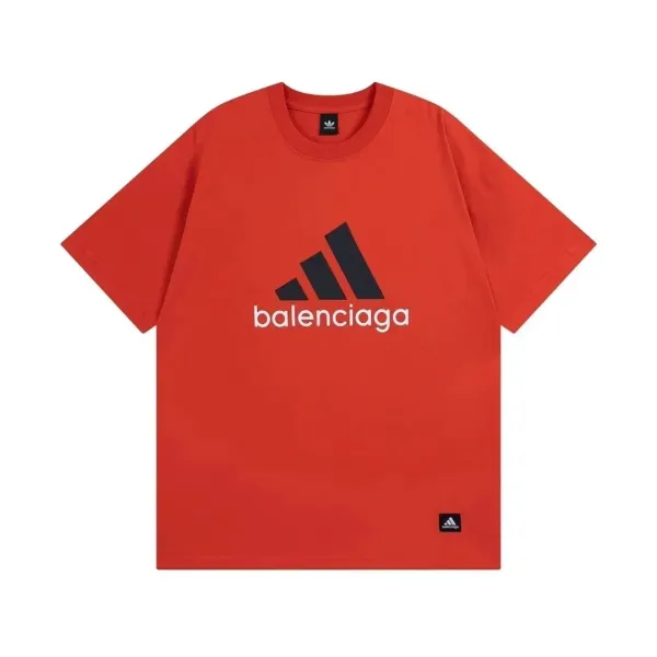 Adidas x Balenciaga Logo T-Shirt Red - 1