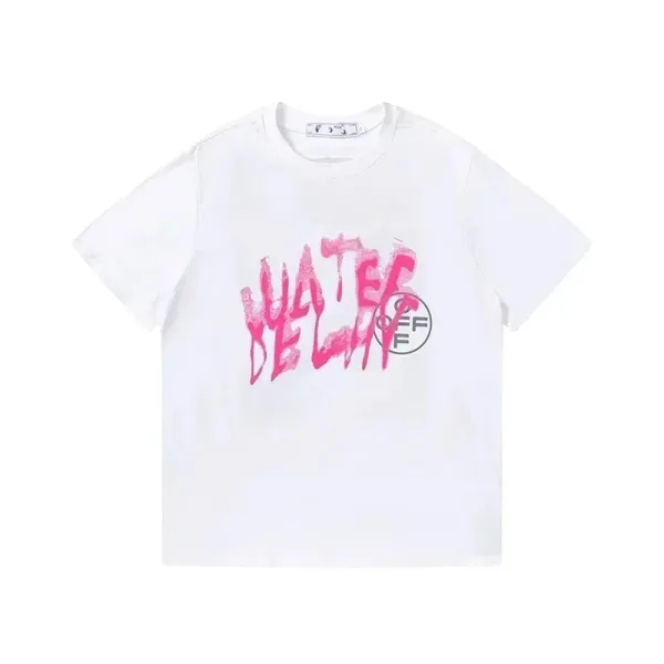 Off-White Water Pink Graphic T-Shirt - 1