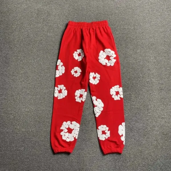 Design Floral Print Pink Hoodie and Sweatpants Set - 7