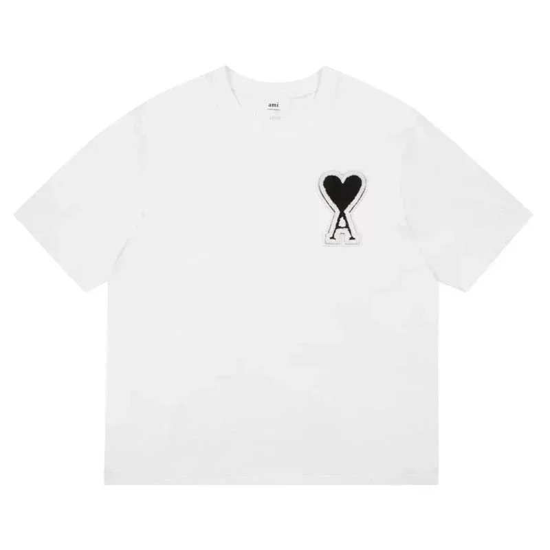 AMI Paris Heart Logo Black T-Shirt - 4