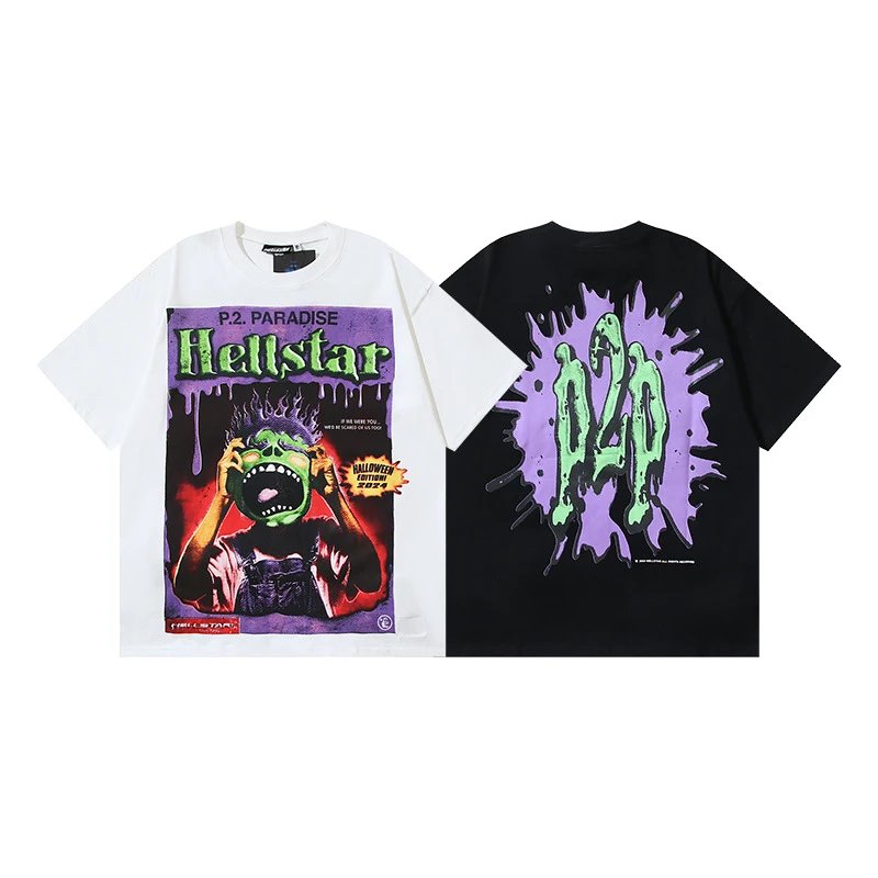Hellstar Flame Star Graphic Oversized T-Shirt Black - 17