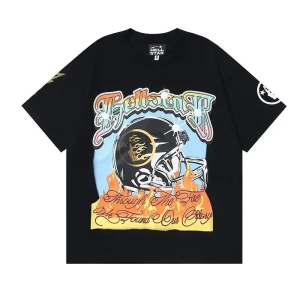 Hellstar Through The Fire Graphic T-Shirt Black - 1