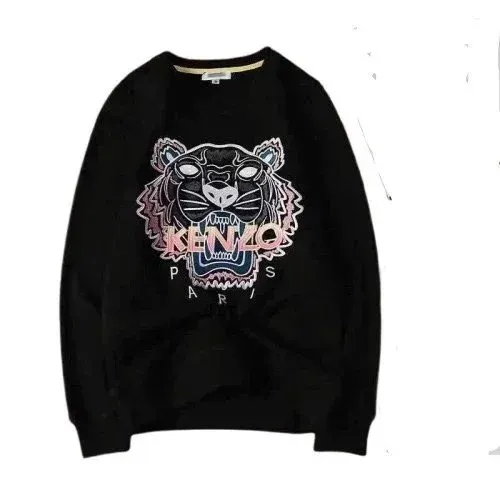 Kenzo Tiger Embroidered Black Sweatshirt - 1