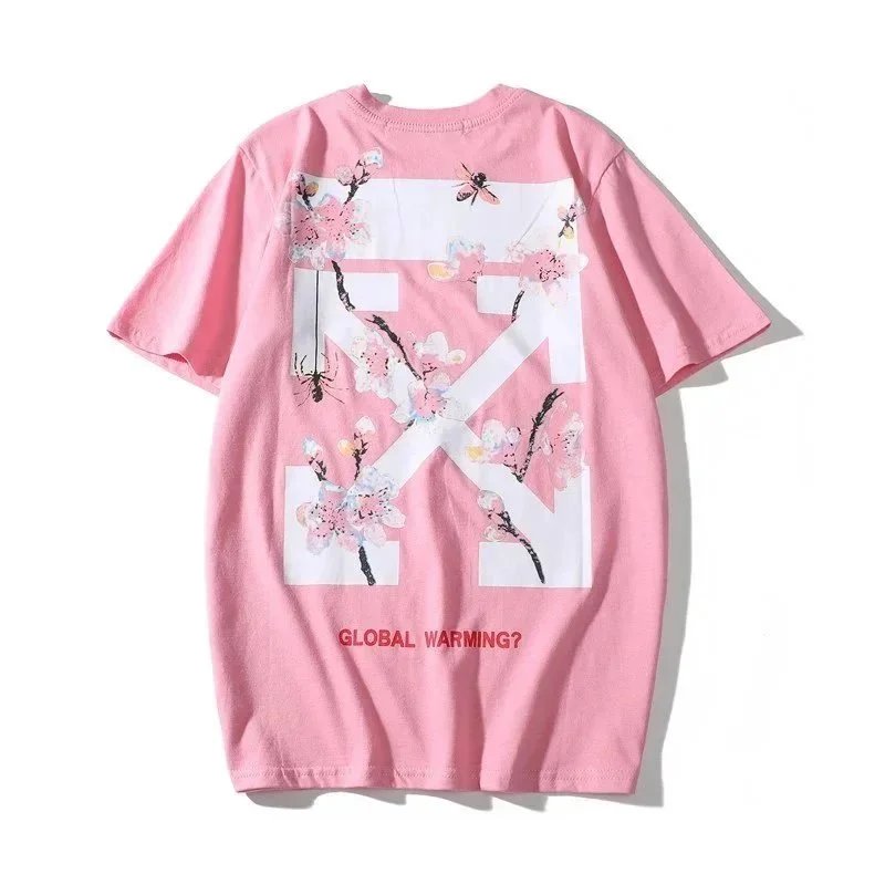 Off-White Cherry Blossom Arrow Pink T-Shirt - 1