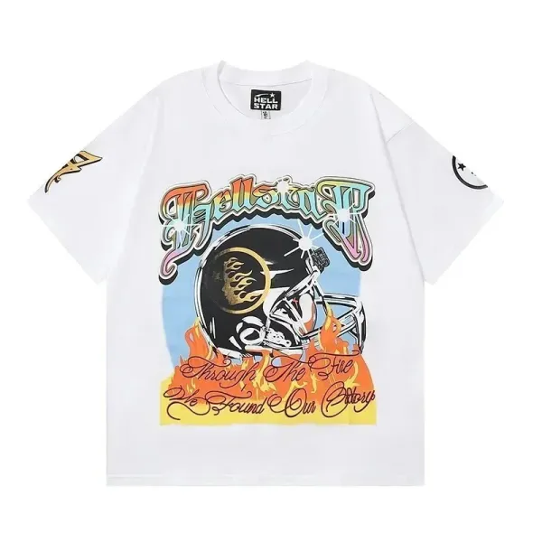 Hell Star Through The Fire Graphic T-Shirt White - 1