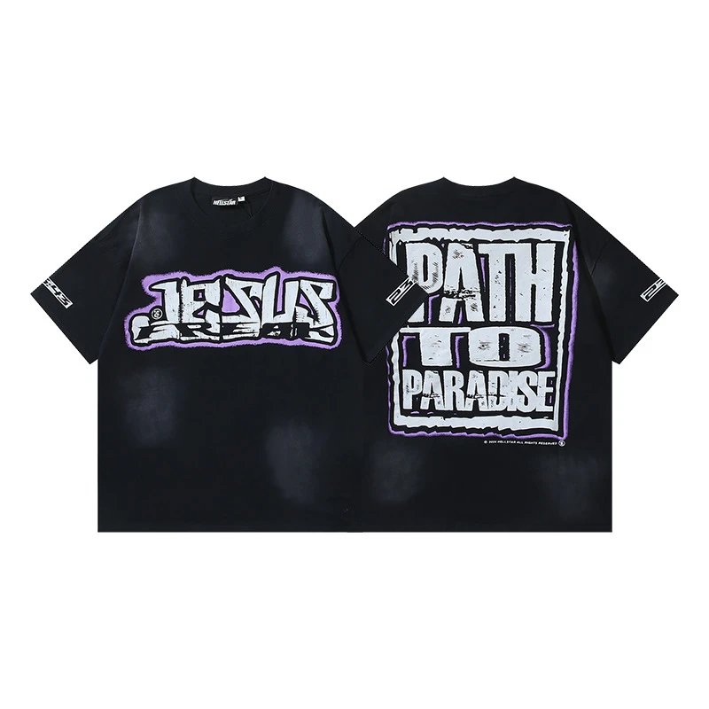 Hellstar Flame Star Graphic Oversized T-Shirt Black - 36