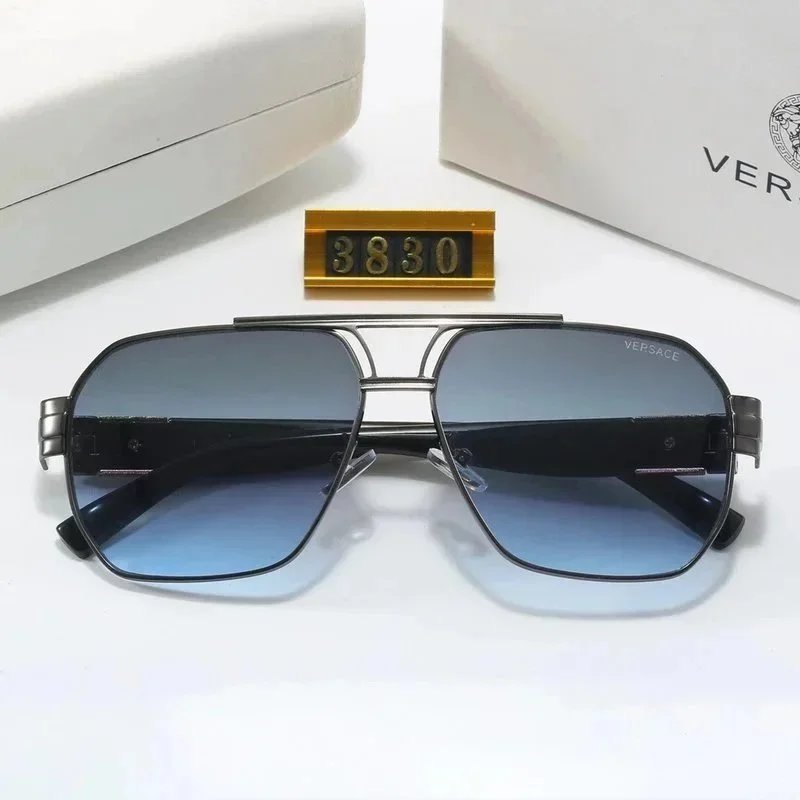 Versace Medusa Icon White Acetate Sunglasses with Gold Hardware - 5