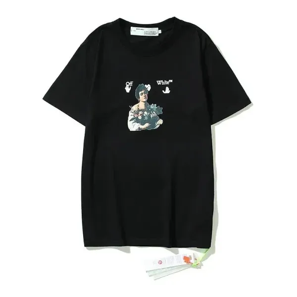 Off-White™ Floral Portrait Black T-Shirt - 1
