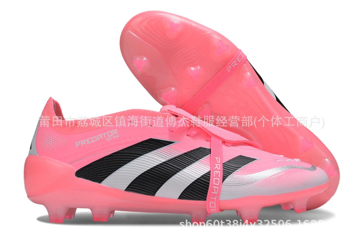 Adidas Predator Edge Silver Pink Football Cleats Running Shoes - 7