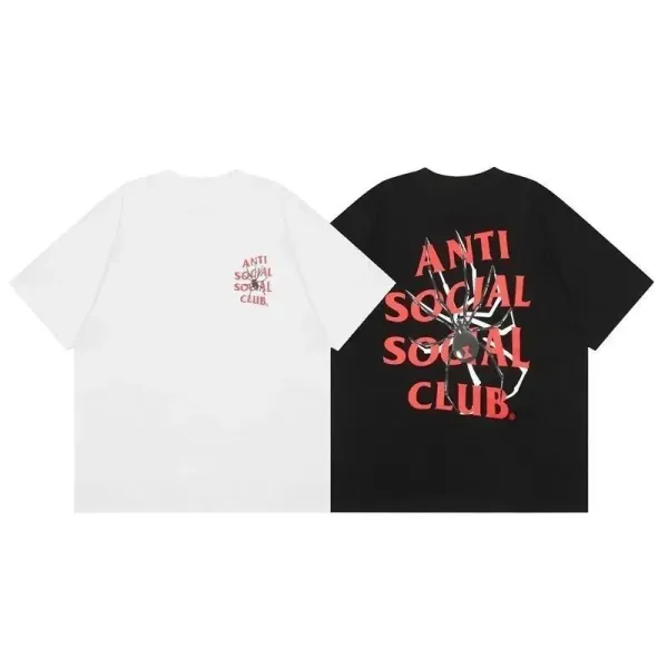 Anti Social Social Club Spider Logo T-Shirt Black/White - 1