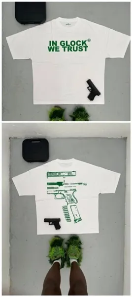 Gallery Dept. Glock We Trust T-Shirt White - 1