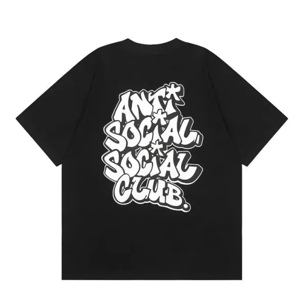 Anti Social Social Club Bold Graphic Black T-Shirt - 1