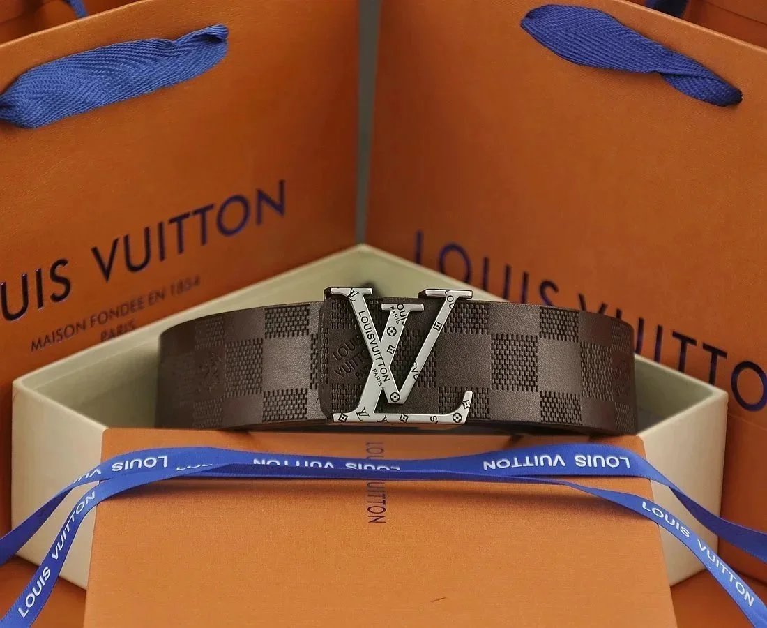 Louis Vuitton Damier Graphite Belt with Interchangeable LV Buckles Gray Belt - 6