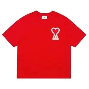 Ami Paris Heart Logo T-Shirt Brown - 10